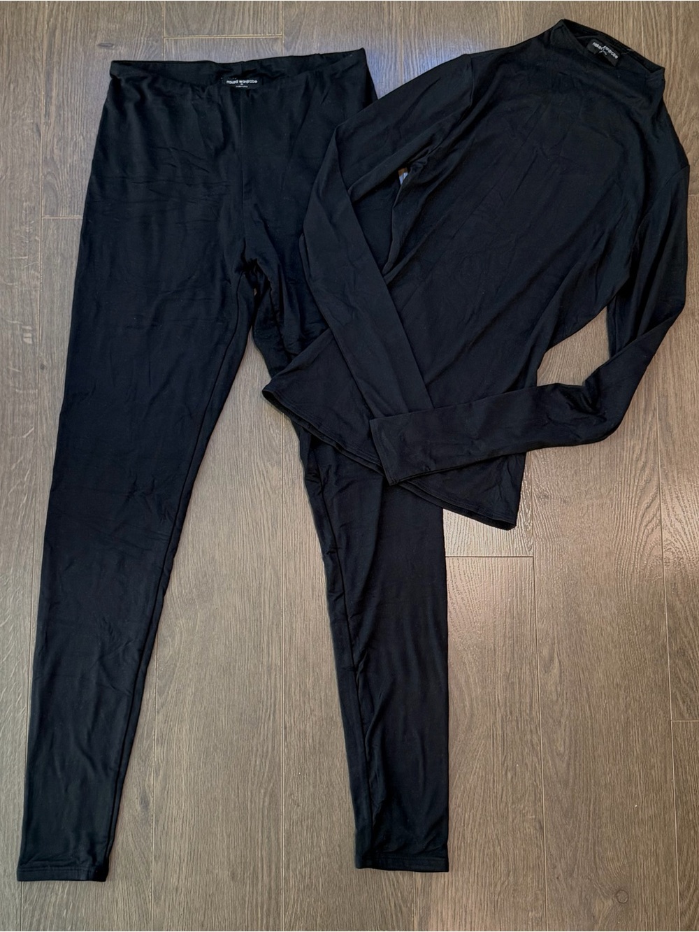 Naked wardrobe leggings and mock neck top set